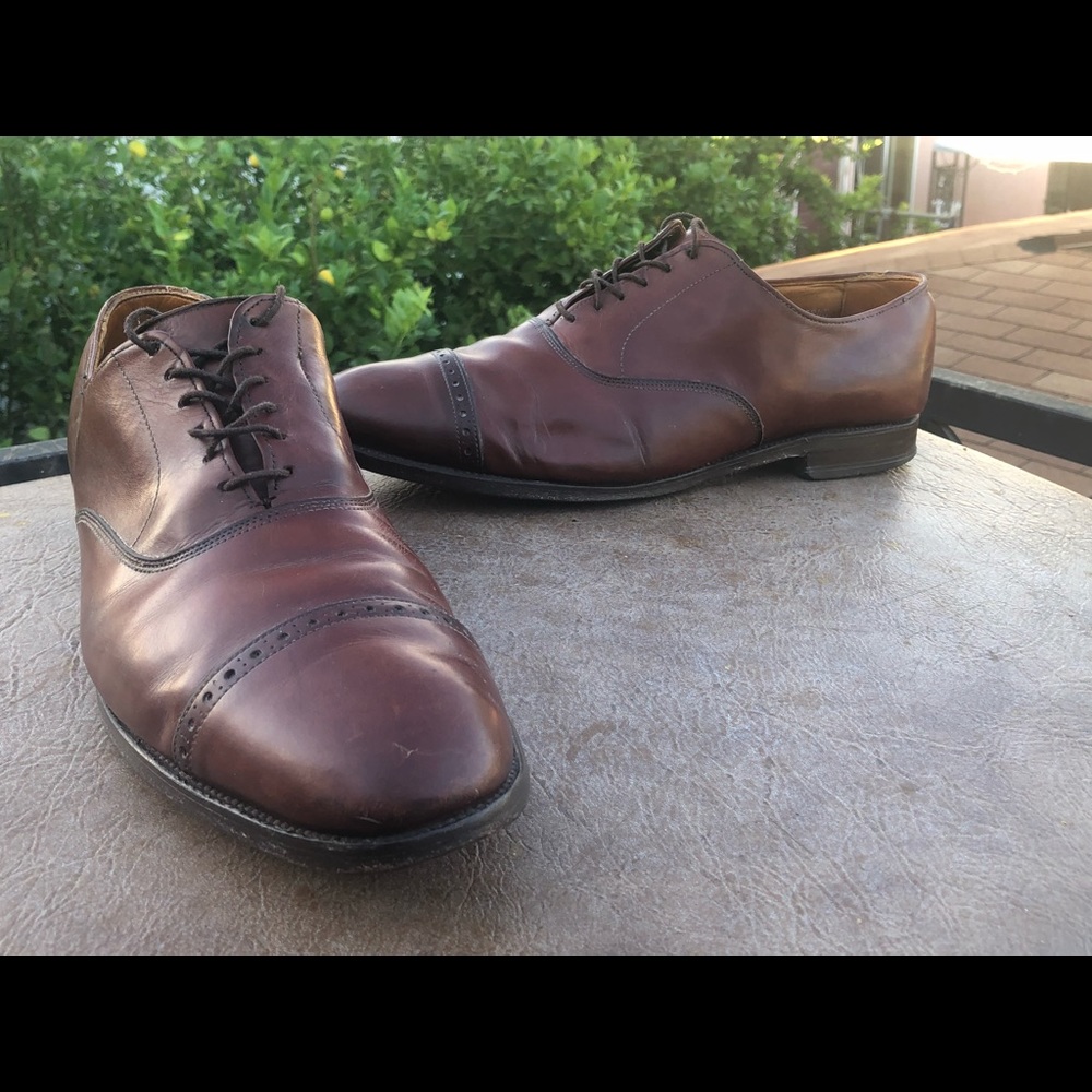 Allen Edmonds Byron Cap Toe Oxford Shoes Brown 13D